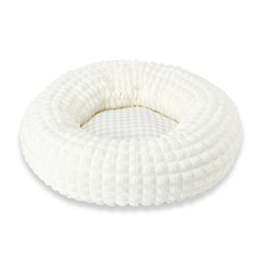 ぽこぽこラウンドベッド（オフホワイト）